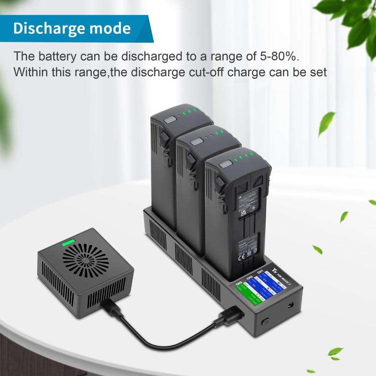 For DJI Mavic 3 YX Battery Charger Discharger Hub 3-in-1 Smart Charging Station With Color Screen...