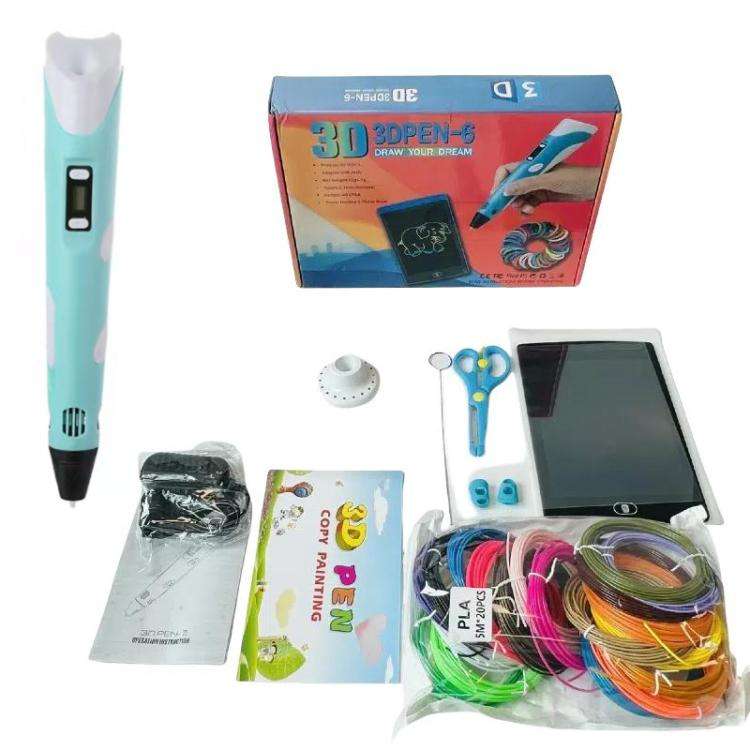Hand-held 3D Printing Pen Kit with 20 Colors PLA Filament, Drawing Pad, Base, Scissors, Finger Gu...