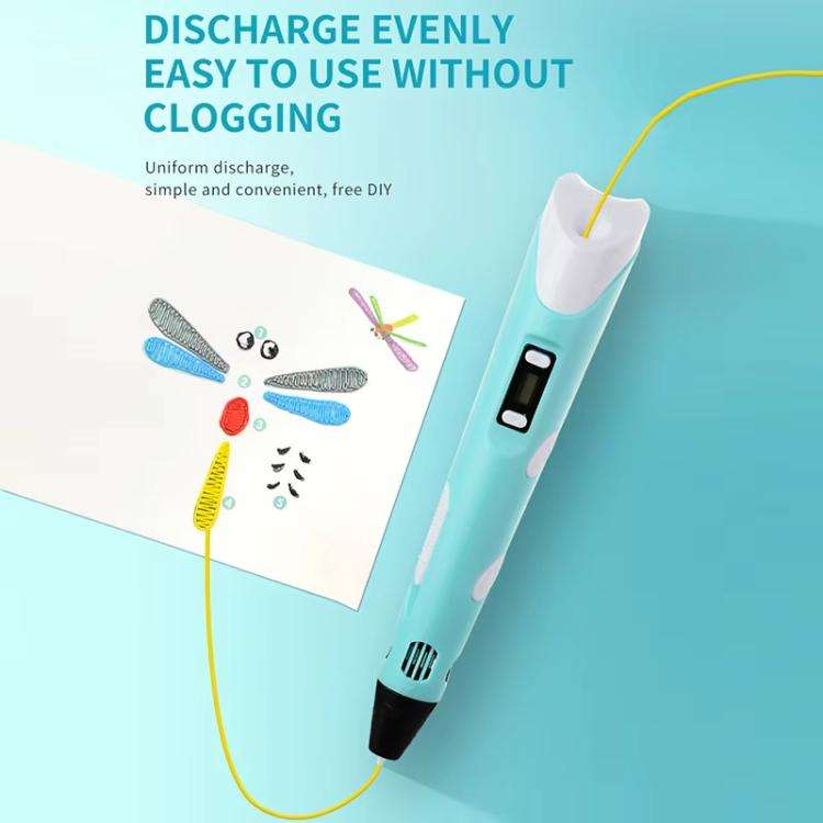 Hand-held 3D Printing Pen Kit with 20 Colors PLA Filament, Drawing Pad, Base, Scissors, Finger Gu...