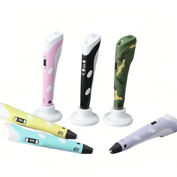 Hand-held 3D Printing Pen Kit with 20 Colors PLA Filament, Drawing Pad, Base, Scissors, Finger Gu...