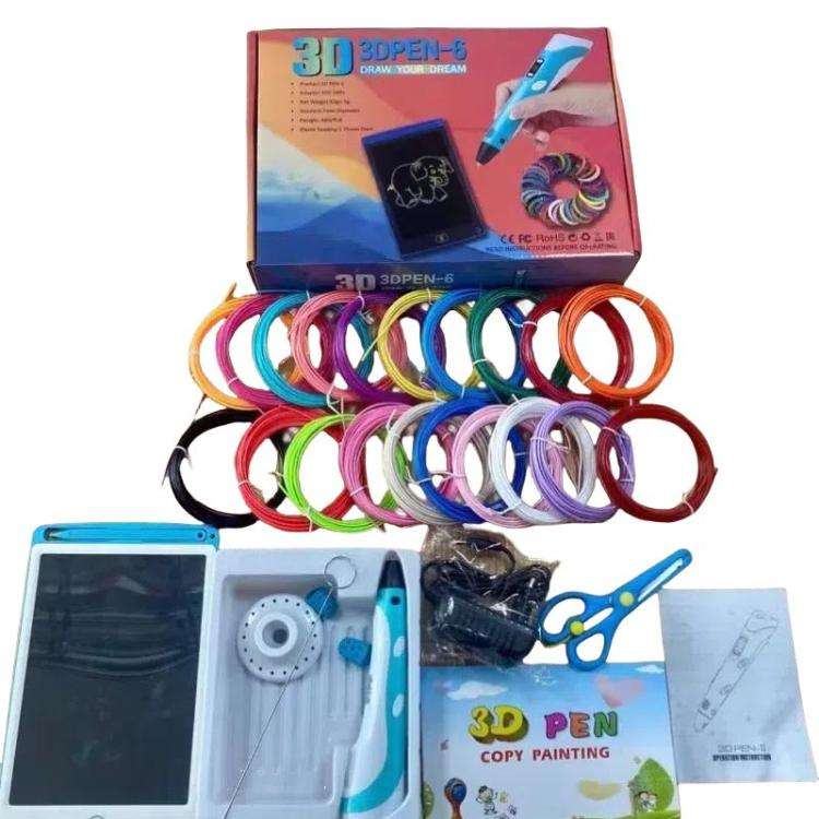 Hand-held 3D Printing Pen Kit with 20 Colors PLA Filament, Drawing Pad, Base, Scissors, Finger Gu...