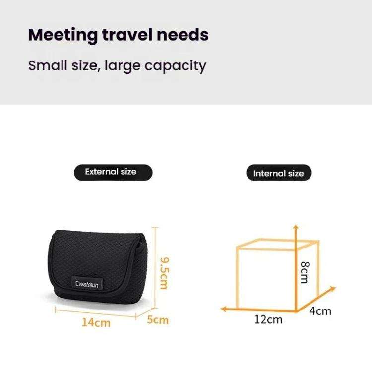 Cwatcun D200 Small Card Camera Bag Scratch-resistant Wear-resistant Portable Camera Bag(Black)