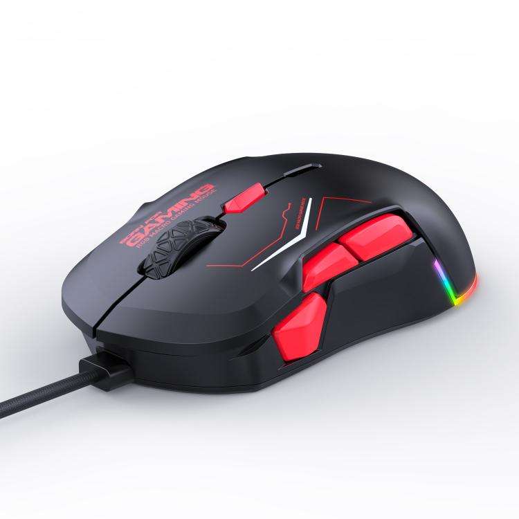MKESPN 12800 DPI Ambidextrous Wired Gaming Mouse - 10 Programmable Buttons, RGB Customization, Sy...