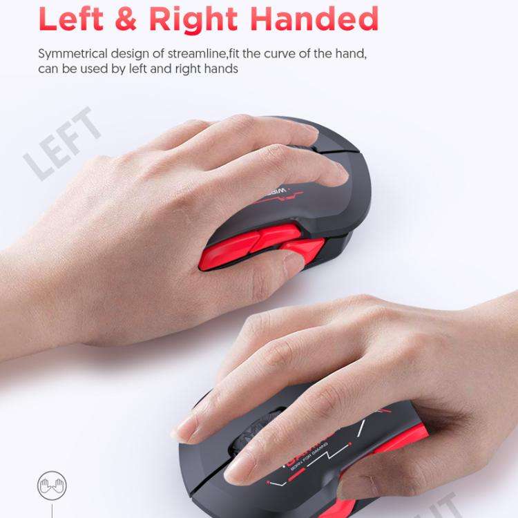 MKESPN W12 Tri-Mode 5-Channel Gaming Mouse 10-Key 10000 DPI Ambidextrous Design RGB Macro Mouse(B...