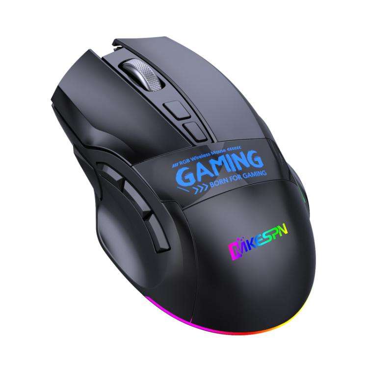 MKESPN W10 Tri-Mode Wireless Gaming Mouse 2400DPI with 9 Programmable Buttons, RGB Lighting, Type...