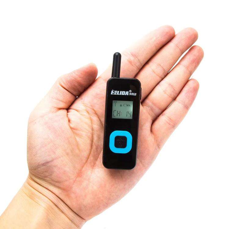 HELIDA T-M1 Mini Portable Rechargeable Two-Way Radio 22 Channels Compact Walkie Talkie US Plug Black