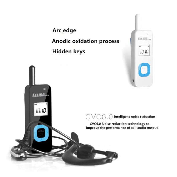 HELIDA T-M1 Mini Portable Rechargeable Two-Way Radio 22 Channels Compact Walkie Talkie US Plug Black