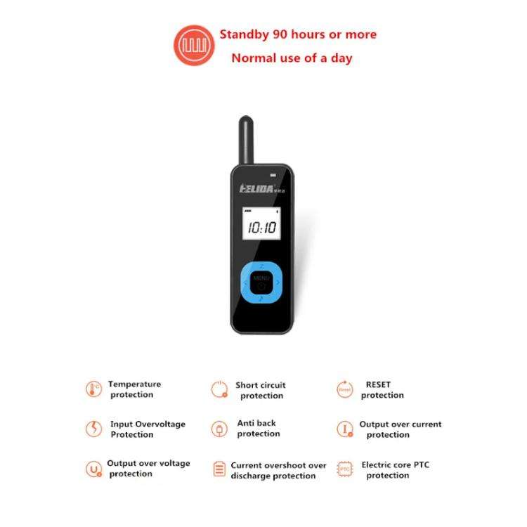 HELIDA T-M1 Mini Portable Rechargeable Two-Way Radio 22 Channels Compact Walkie Talkie US Plug Black