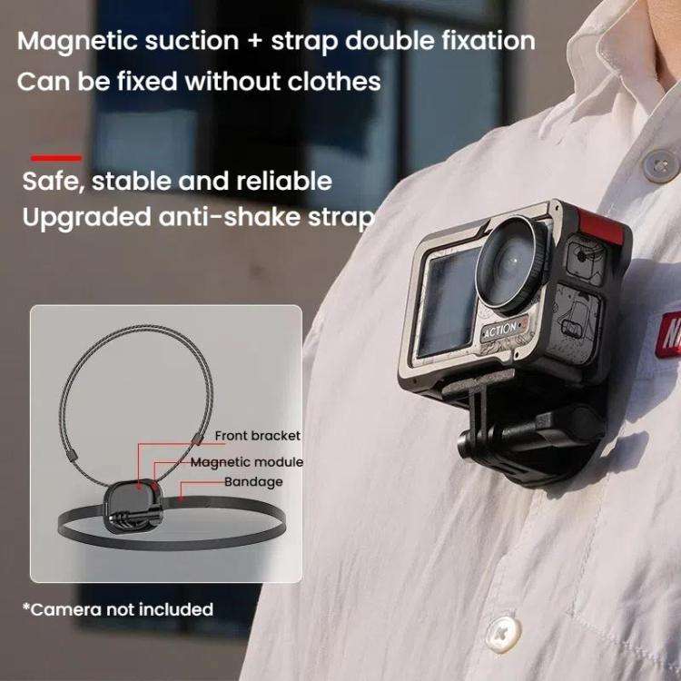 HEPAIL AC76 Action Camera Mobile Phone Magnetic Neck Strap Mount