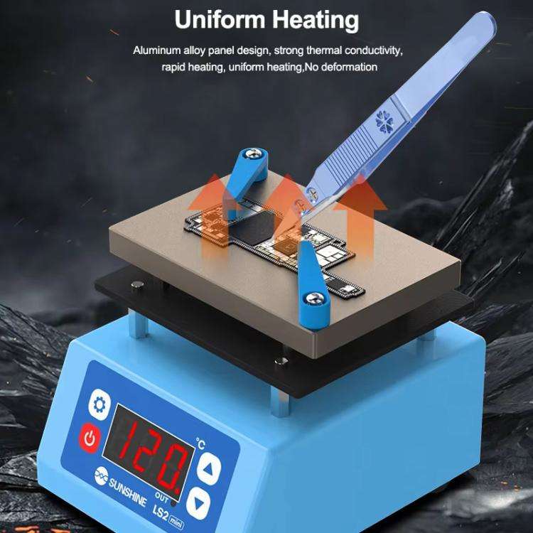SUNSHINE LS2 MINI Mobile Phone Repair Non-Standard Motherboard Heating Table Supports Layered Bon...