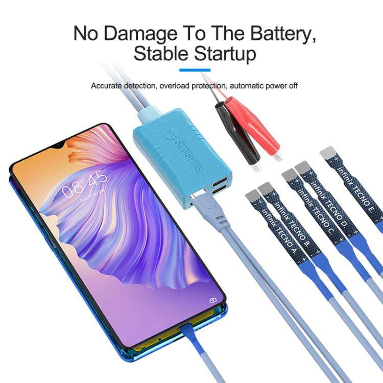 SUNSHINE SS-905G For Tecno / itel / Infinix Series Power Supply Cable Mobile Phone Repair Test Ca...