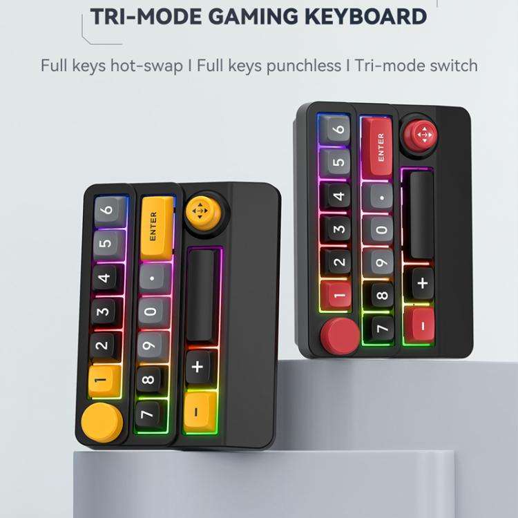 15-Key Wireless Tri-Mode Mechanical Gaming Keyboard Hot-Swappable, RGB Backlit, Macro Programmabl...