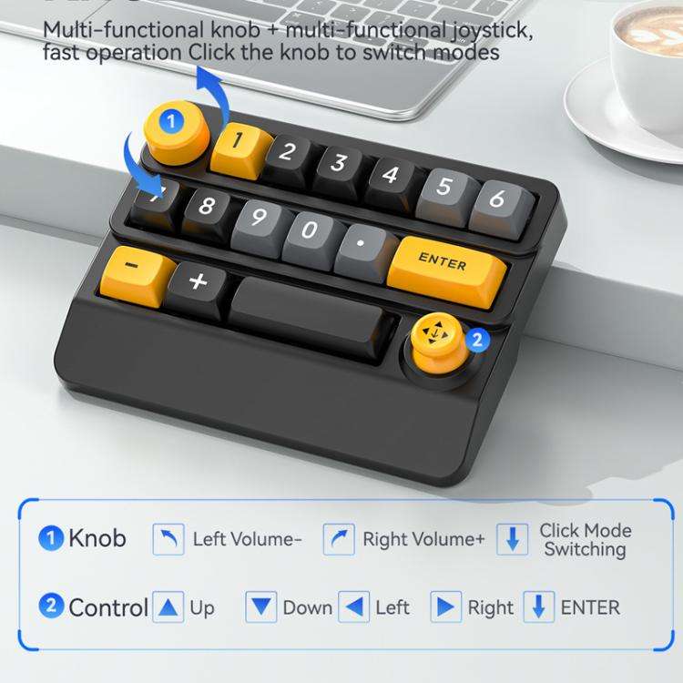 15-Key Wireless Tri-Mode Mechanical Gaming Keyboard Hot-Swappable, RGB Backlit, Macro Programmabl...