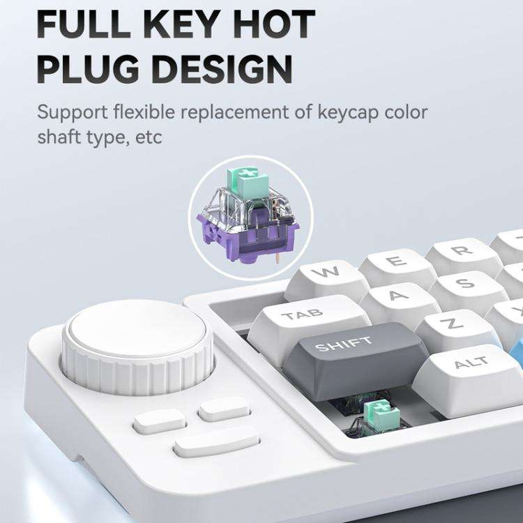 MKESPN  19-Key USB-C Wired Gaming Keyboard Macro Programmable Hot-Swappable Design with Control K...