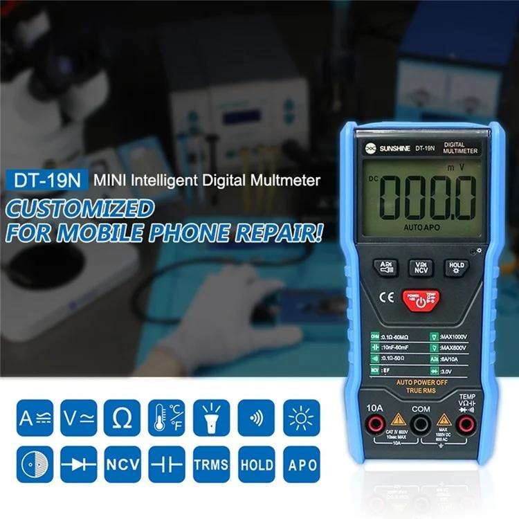 SUNSHINE DT-19N Mini Smart Digital Multimeter With LCD Display Repair Tool Tester
