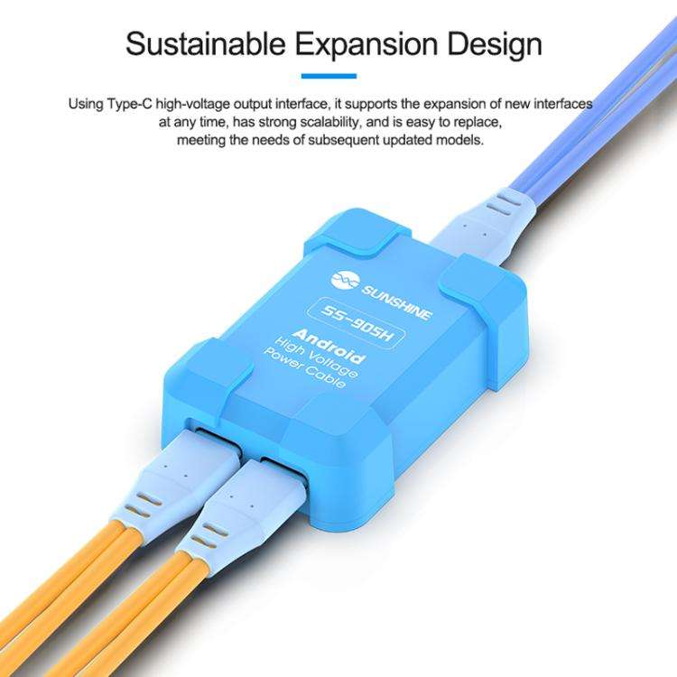 SUNSHINE SS-905H Android 8V High Voltage Power-On Cable Mobile Phone Repair Power Battery Cable