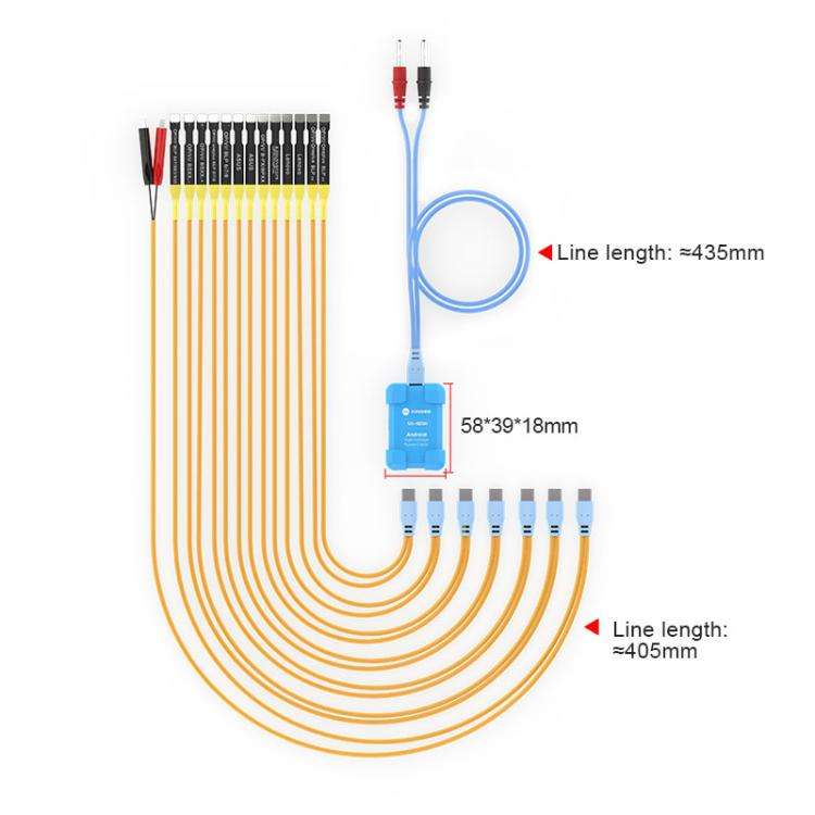 SUNSHINE SS-905H Android 8V High Voltage Power-On Cable Mobile Phone Repair Power Battery Cable