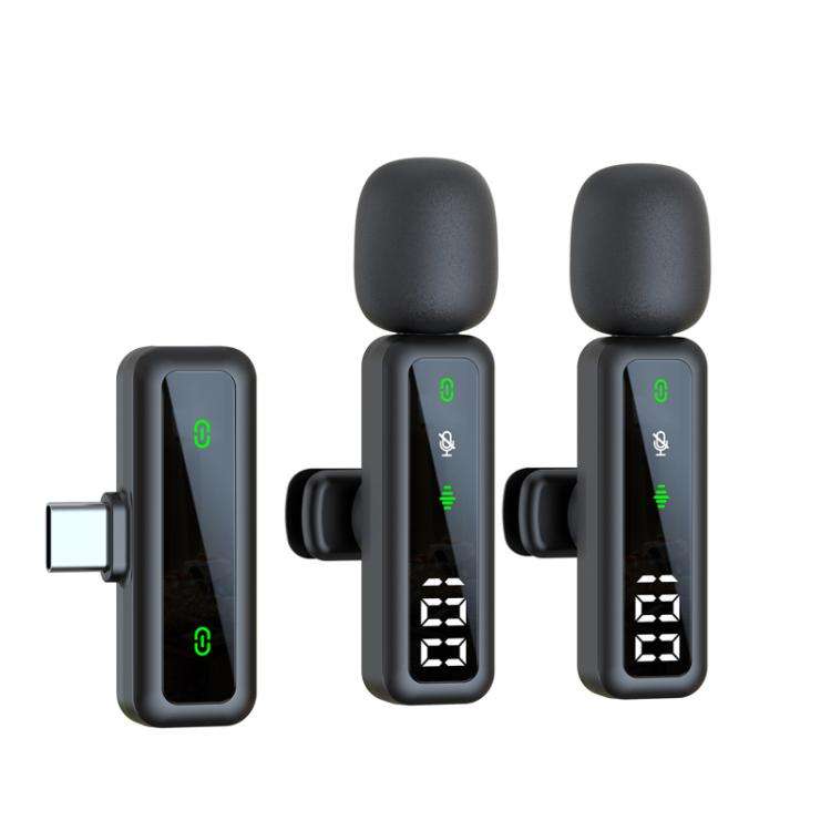 H67 Type-C Dual Mic Live Noise Reduction Video Shooting Mini Mobile Phone Microphone Digital Wire...