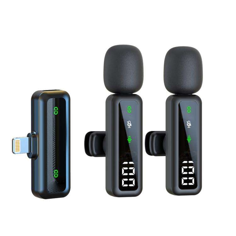 H67 8 Pin Dual Mic Live Noise Reduction Video Shooting Mini Mobile Phone Microphone Digital Wirel...