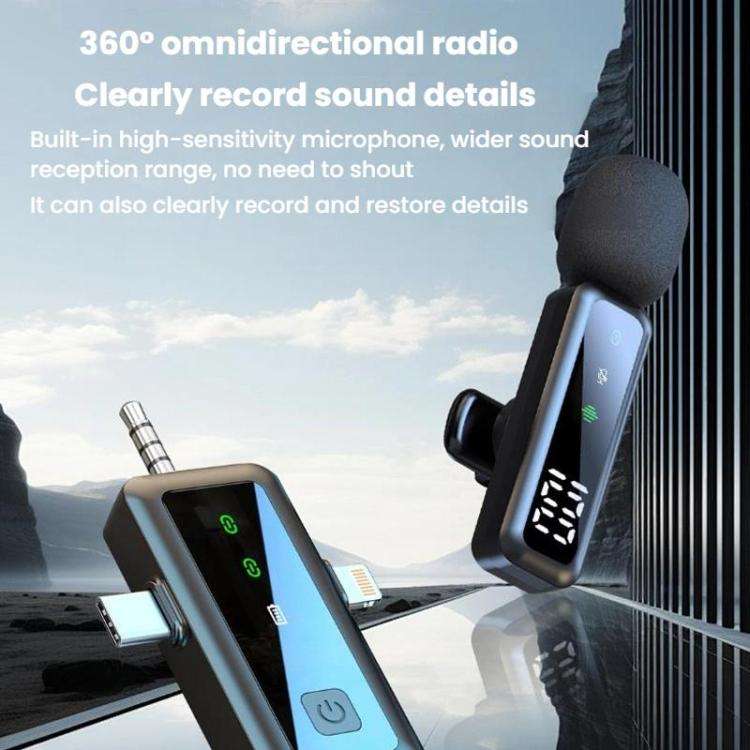 H67 Type-C Single Mic Live Noise Reduction Video Shooting Mini Mobile Phone Microphone Digital Wi...