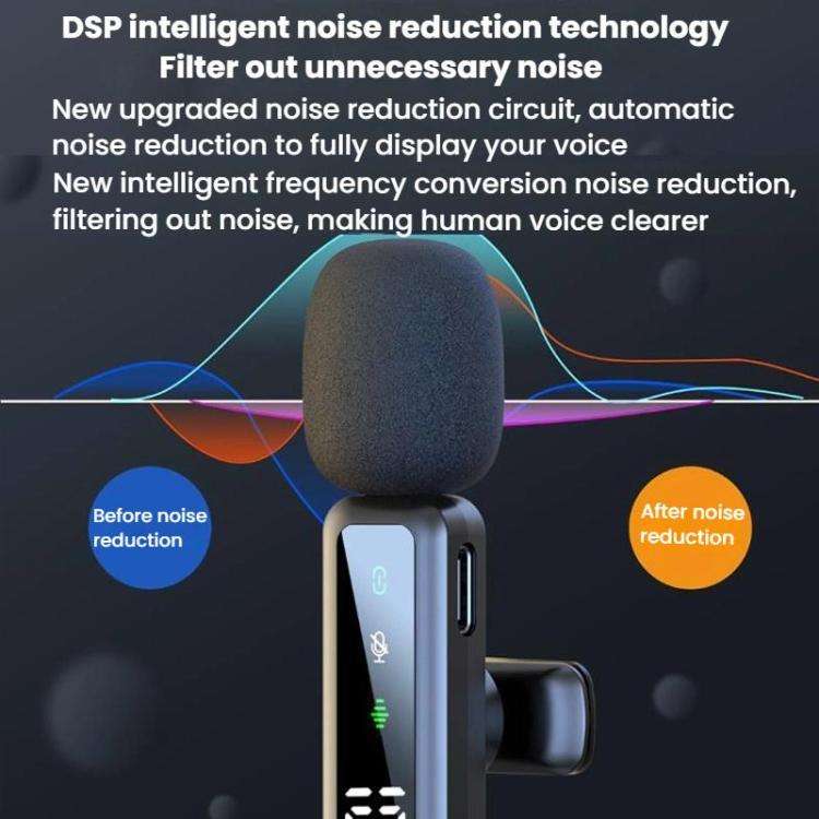 H67 Type-C Single Mic Live Noise Reduction Video Shooting Mini Mobile Phone Microphone Digital Wi...