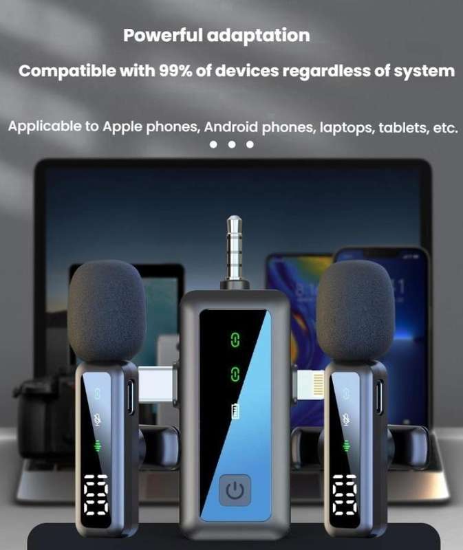 H67 Type-C Single Mic Live Noise Reduction Video Shooting Mini Mobile Phone Microphone Digital Wi...