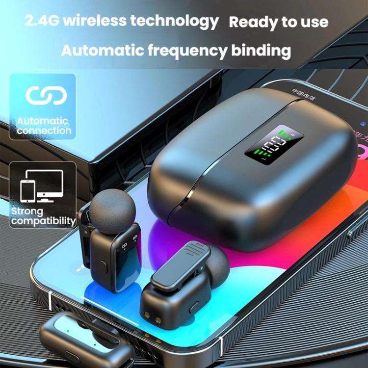 Type-C Dual Microphone Mini Wireless Finger Clip Microphone Mobile Phone Live Noise Reduction Blu...