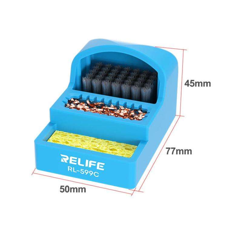 RELIFE RL-599C 3 In 1 Soldering Iron Cleaner Soldering Iron Tip Tin Residue High Temperature Resi...
