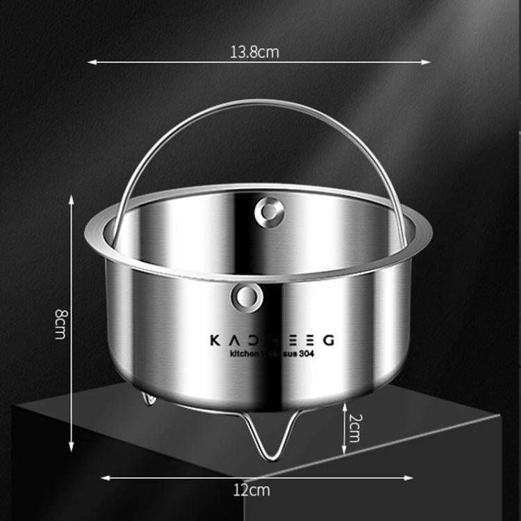 Kacheeg 304 Stainless Steel Steamer Basket for Rice Cooker/Pots with Handles & Stand Non-perforat...