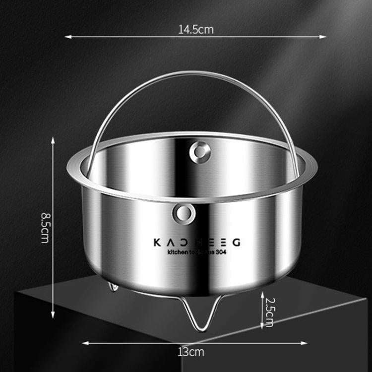 Kacheeg 304 Stainless Steel Steamer Basket for Rice Cooker/Pots with Handles & Stand Non-perforat...
