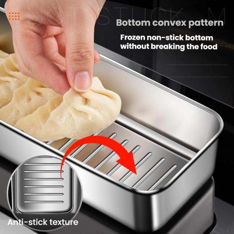 Kacheeg Stainless Steel Slim Rectangular Food Storage Container 304 Narrow Space-Saving Fridge Or...