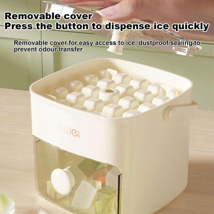 Kacheeg 2-In-1 Double Layer Ice Cube Tray With Storage Container Easy Push Release Mold(White)