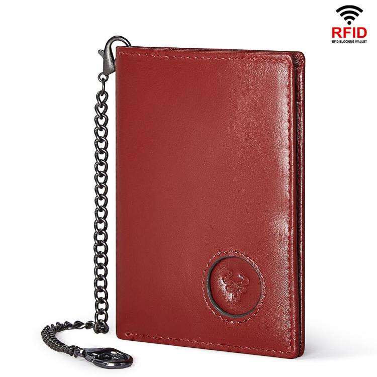 Compatible With Airtag HUMERPAUL BP798 Leather Wallet With Tracker Hole RFID Pull-Out Card Holder...