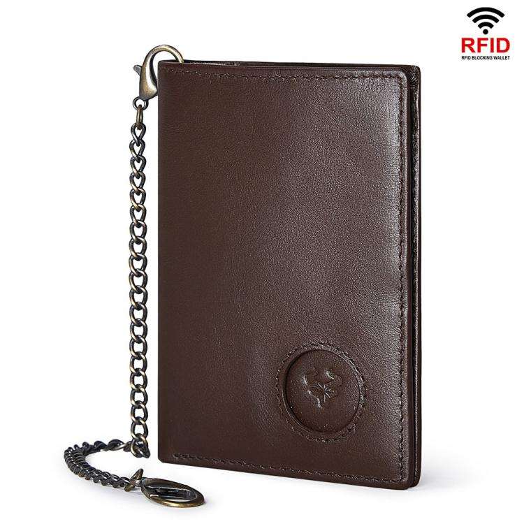 Compatible With Airtag HUMERPAUL BP798 Leather Wallet With Tracker Hole RFID Pull-Out Card Holder...