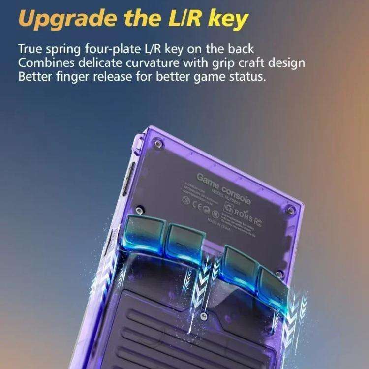 R36XX Dual-Band WiFi Handheld Game Console 3.5-Inch IPS HD Mipi Screen Open-Source Linux OS 128G(...