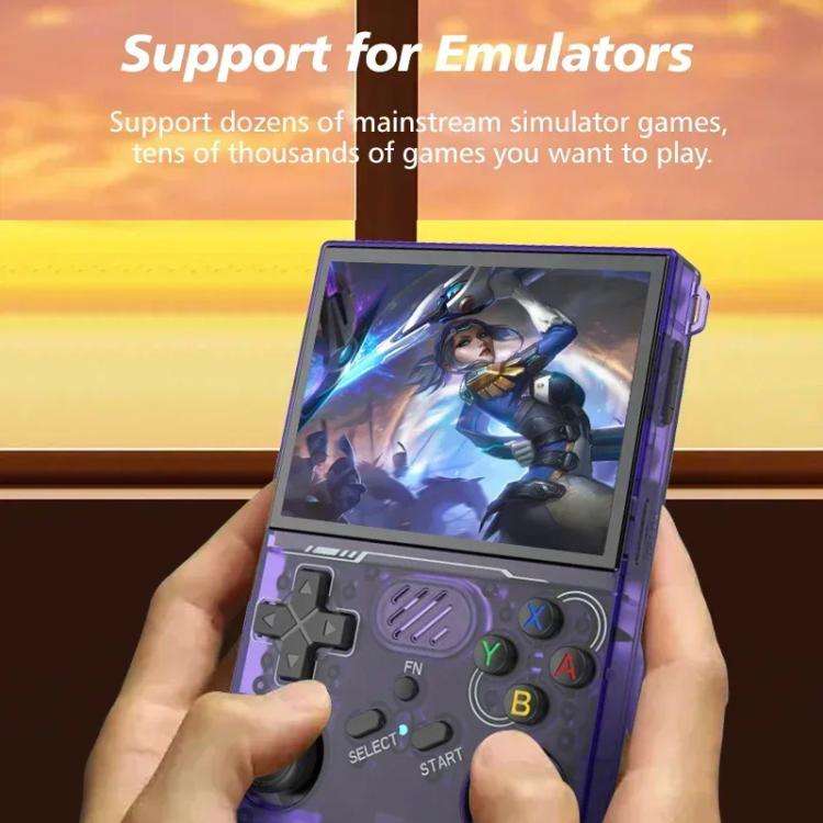 R36XX Dual-Band WiFi Handheld Game Console 3.5-Inch IPS HD Mipi Screen Open-Source Linux OS 128G(...