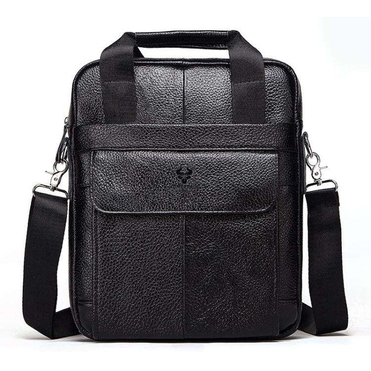 HUMERPAUL HUMH544 Business Commuter Leather Men Shoulder Bag(Black)