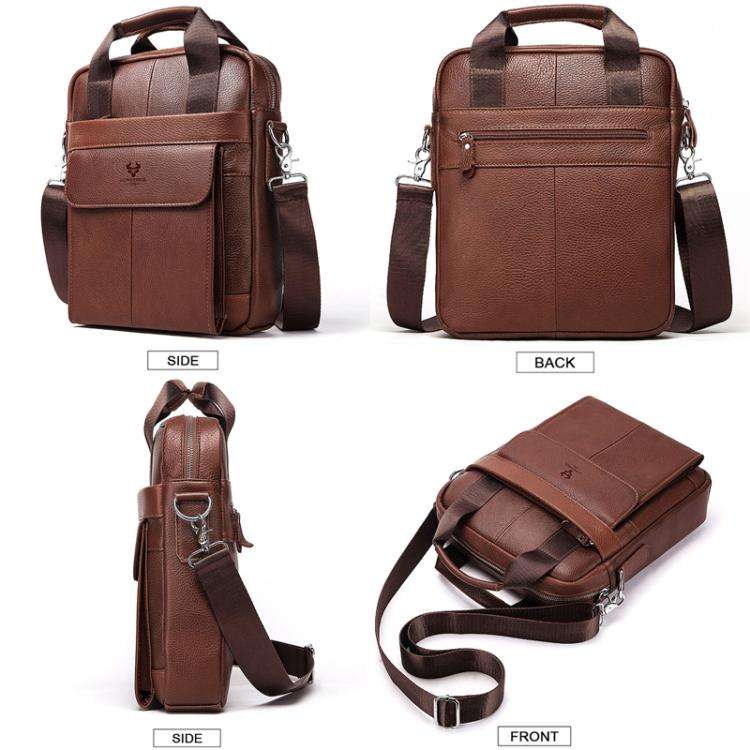 HUMERPAUL HUMH544 Business Commuter Leather Men Shoulder Bag(Brown)