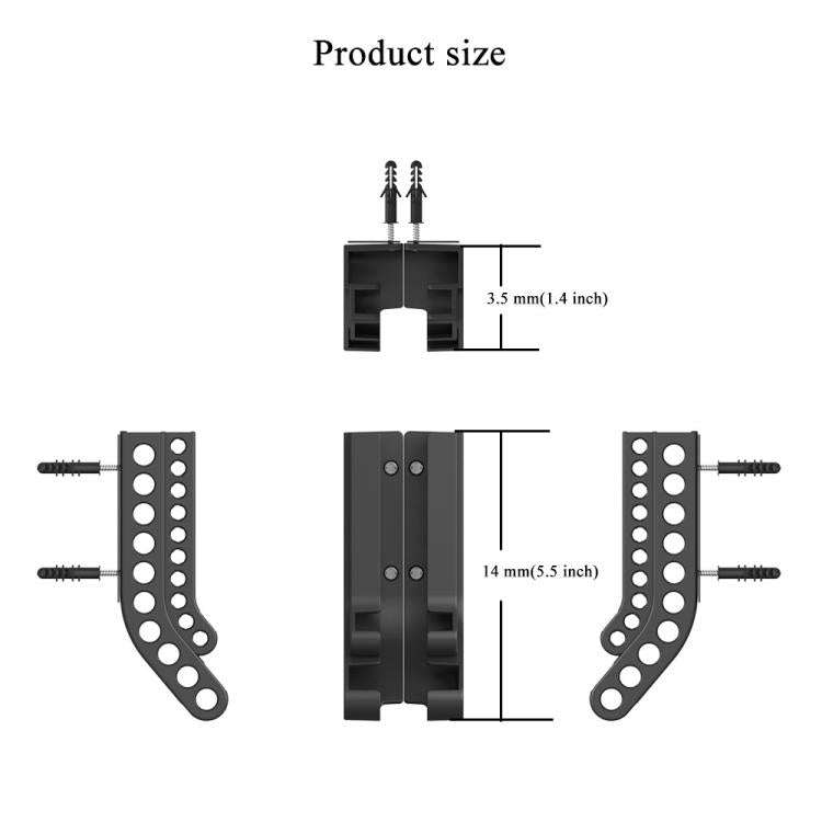 Wall-Mounted Battery Organizer Holds 10 AA & 10 AAA Batteries Space-Saving Battery Storage Rack(B...