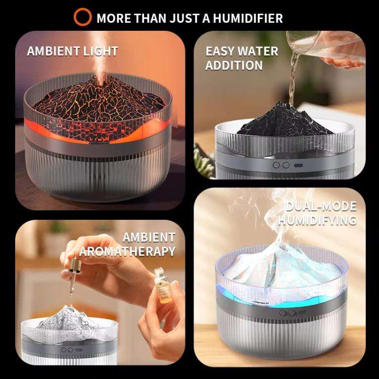 2L Volcanic Essential Oil Diffuser Humidifier Large Capacity Aromatherapy Mist Diffuser Top-Fill ...