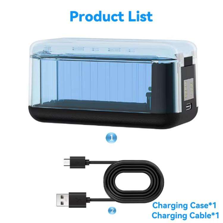 For Insta360 X5 Fast Charger With Digital Display & Dual Charging Case Battery Storage Box(Black)
