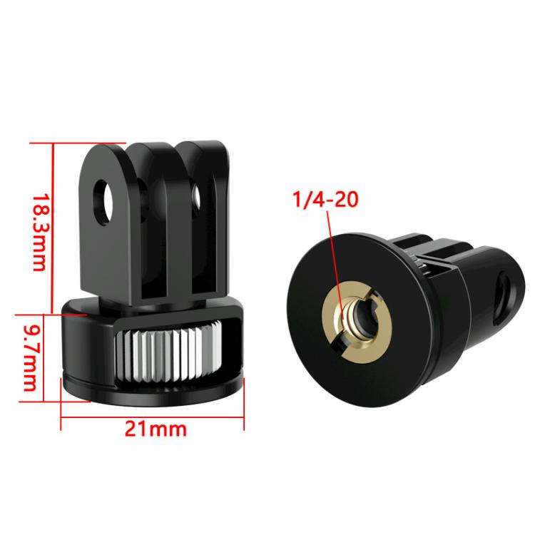 TFSM062 Three-Slot Adapter Camera Cage 360-Degree Rotating Connector Tripod 1/4 Inch Adapter