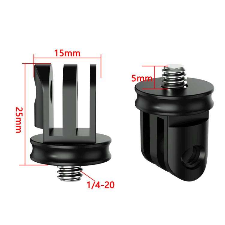 TFSM063 Three-Slot Adapter Camera Cage 360-Degree Rotating Connector Tripod 1/4 Inch Adapter