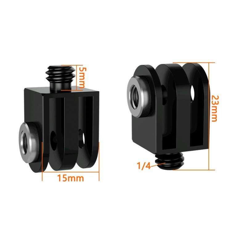TFSM064 Three-Slot Adapter Camera Cage 360-Degree Rotating Connector Tripod 1/4 Inch Adapter