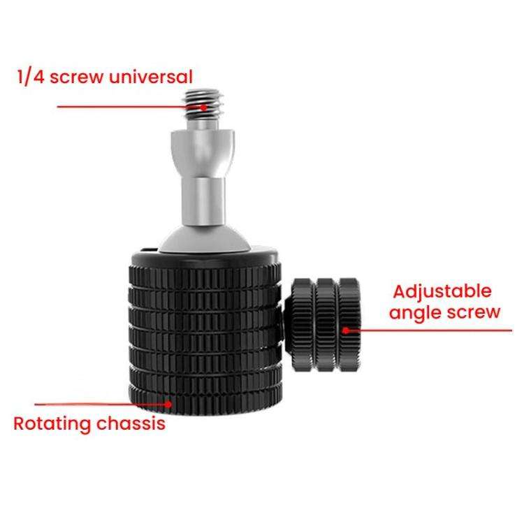 Q1-B 1/4 Female To 1/4 Male Universal Mini Ball Head Adapter Mount Aluminium Alloy Mobile Phone C...