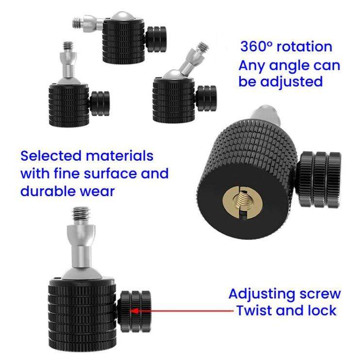 Q1-B 1/4 Female To 1/4 Male Universal Mini Ball Head Adapter Mount Aluminium Alloy Mobile Phone C...