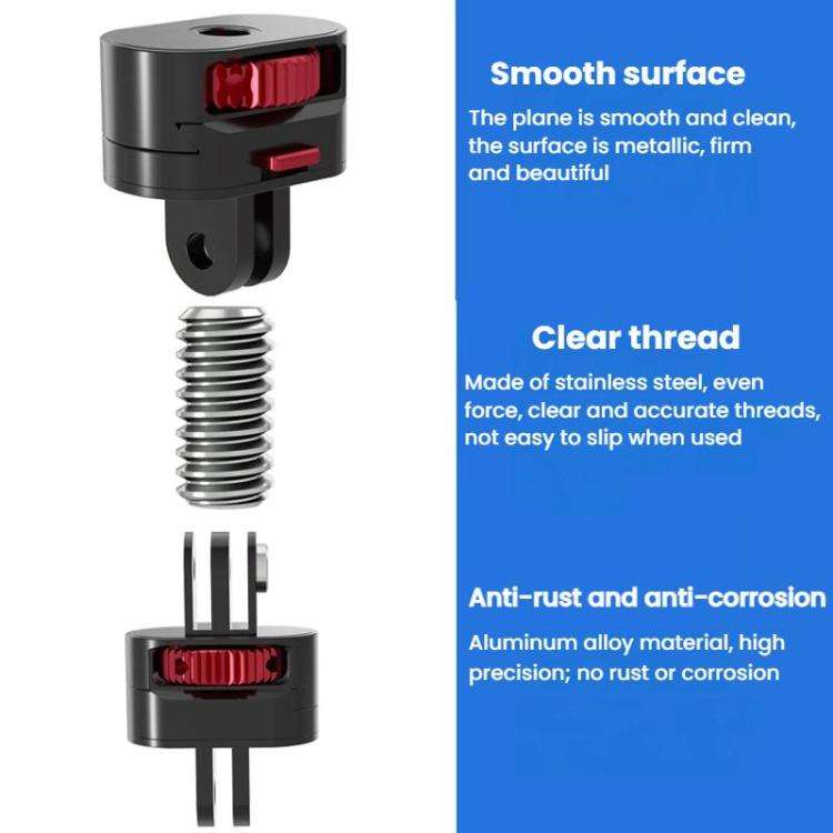 TFSM153 3 Pages 2 In 1 Action Camera 1/4 Metal Adapter Quick Release Mount