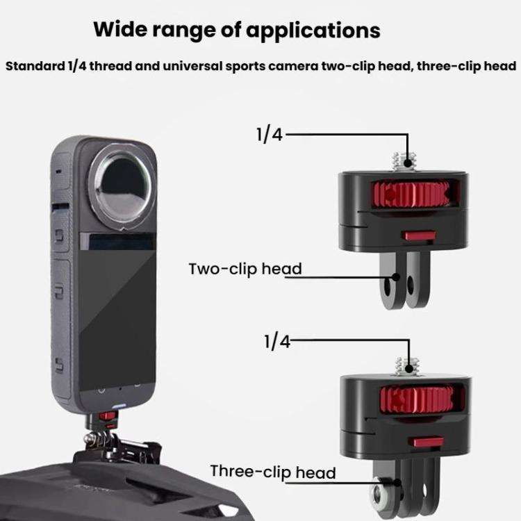 TFSM151 2 Pages 2 In 1 Action Camera 1/4 Metal Adapter Quick Release Mount