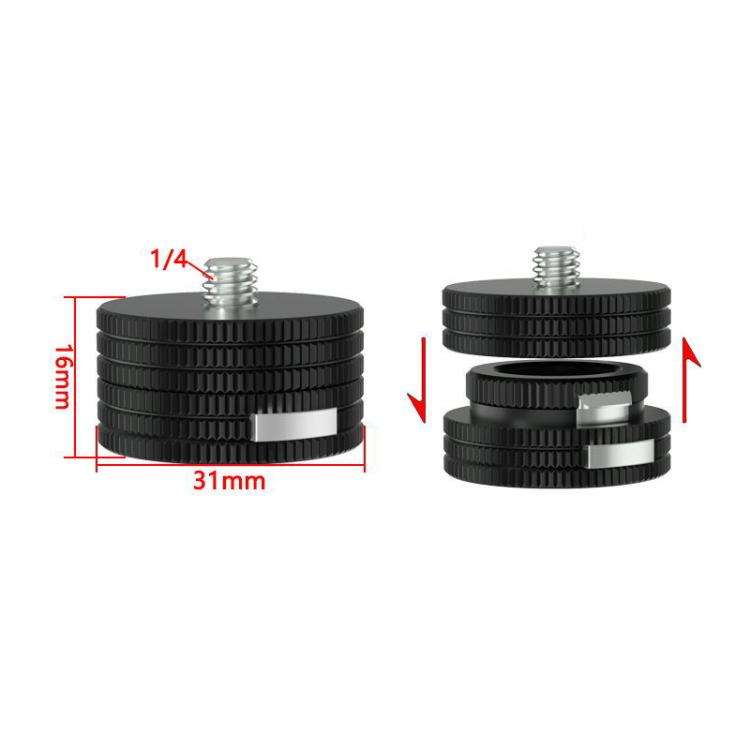 TFSM100 1/4 Male To Female Action Camera Quick Release Adapter Tripod Accessories