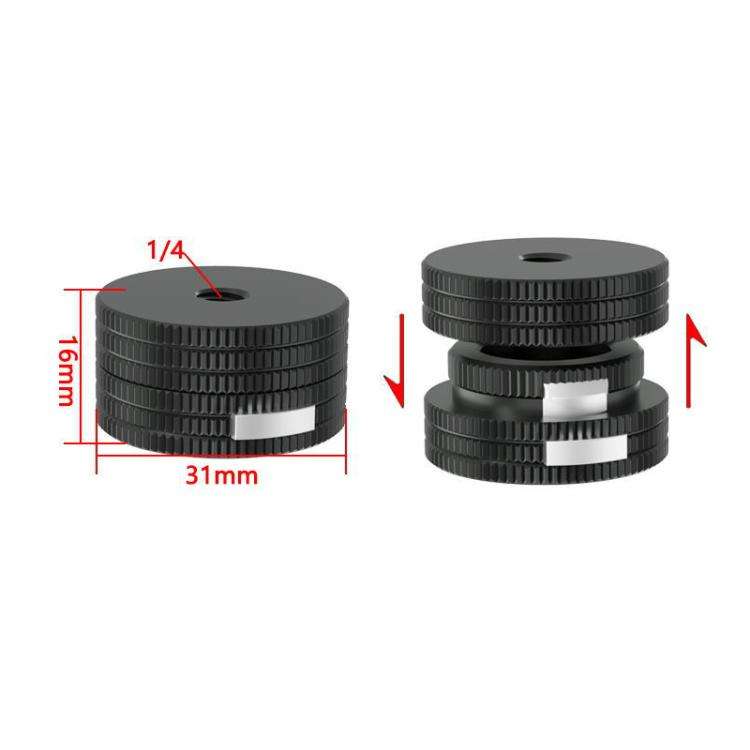 TFSM101 1/4 Female To Female Action Camera Quick Release Adapter Tripod Accessories